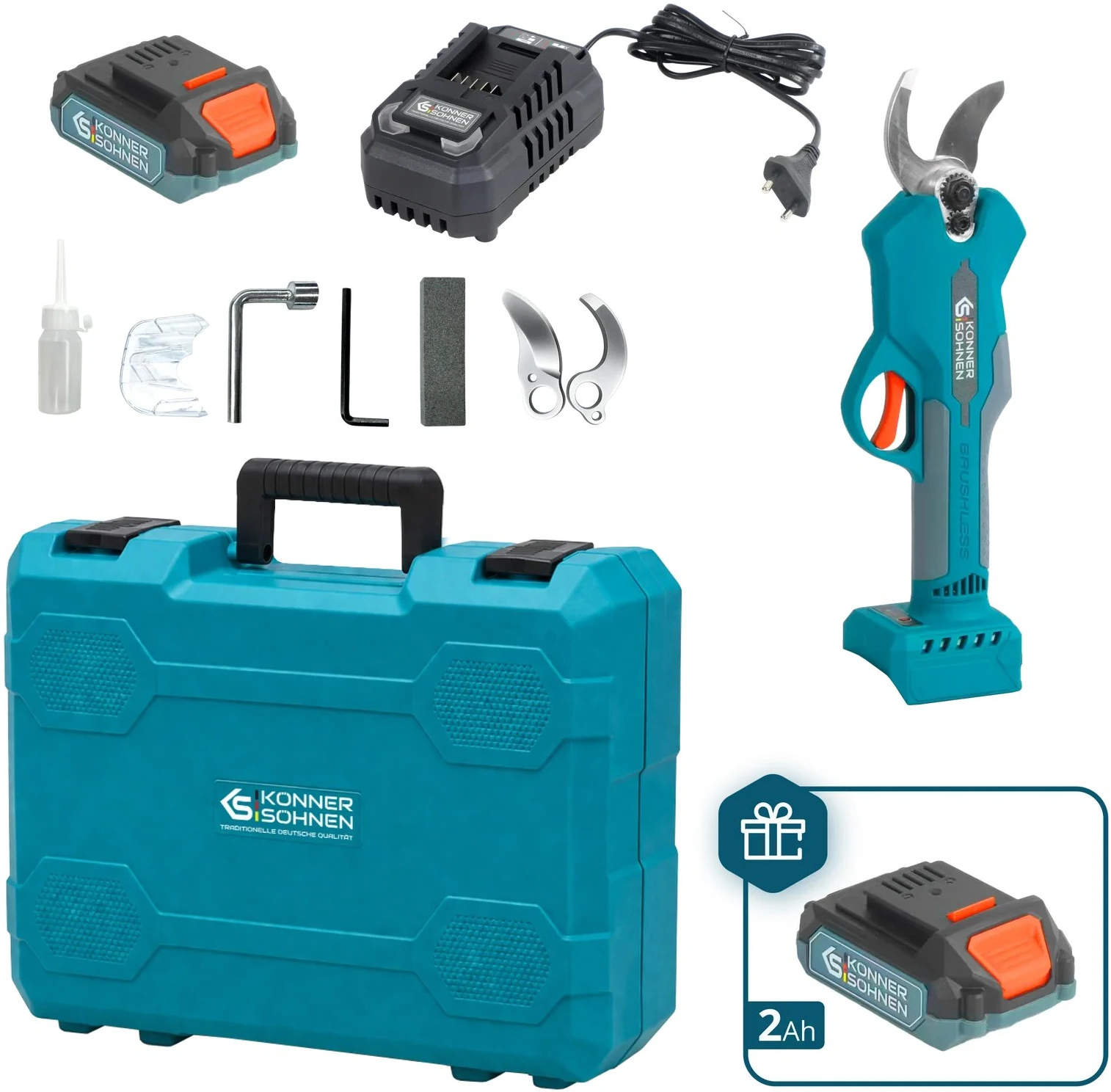 Секатор аккумуляторный Konner&Sohnen KSCPS20V-32CASEPLUS